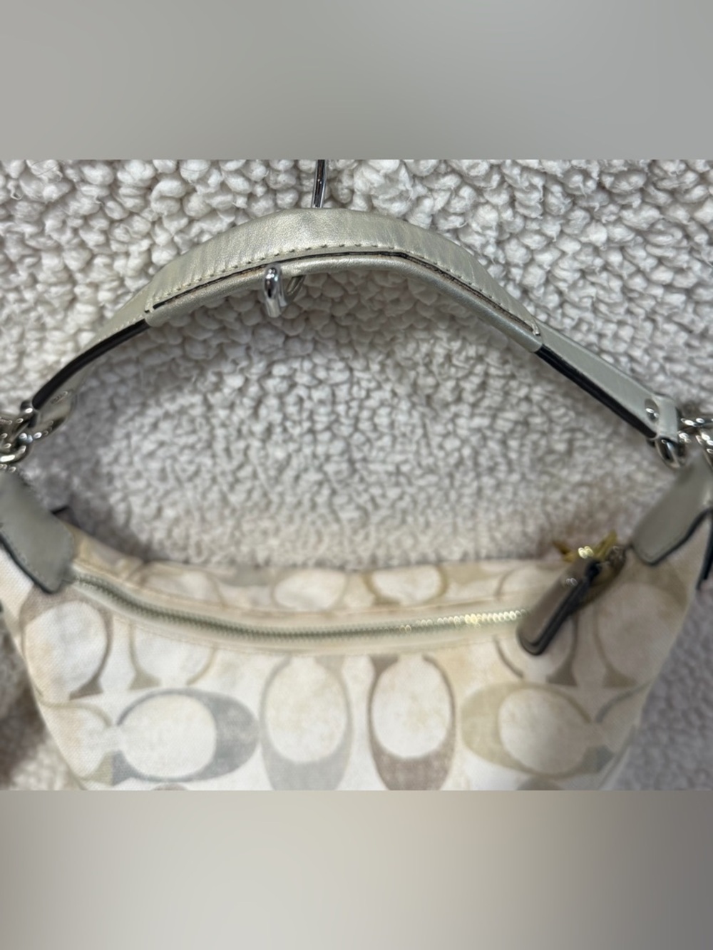 Coach Kristin Signature Hobo with Iridescent Sequins and Pink Charm - Picture 3 of 16